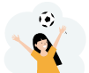 femme joue au foot